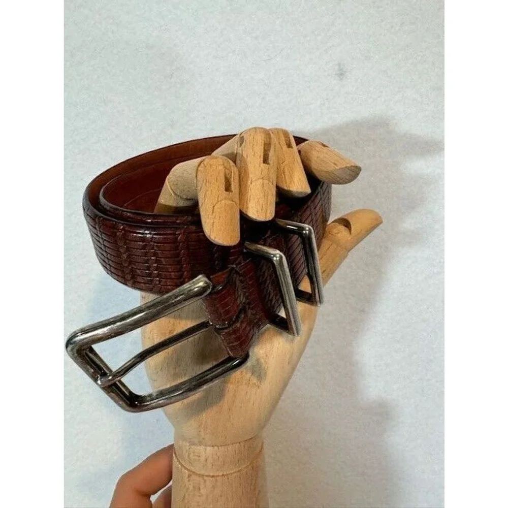 Mens Braided‎ Leather Italian Belt Size 38/95cm